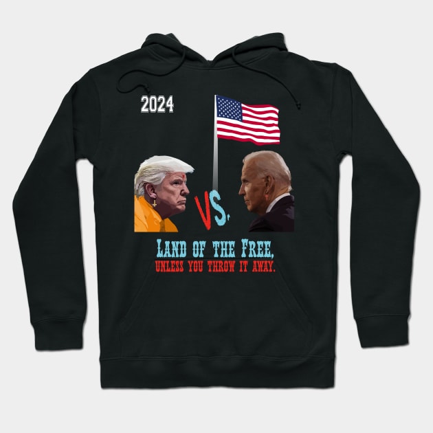 LAND OF THE FREE, unless you throw it away ! Hoodie by Drew-Drew